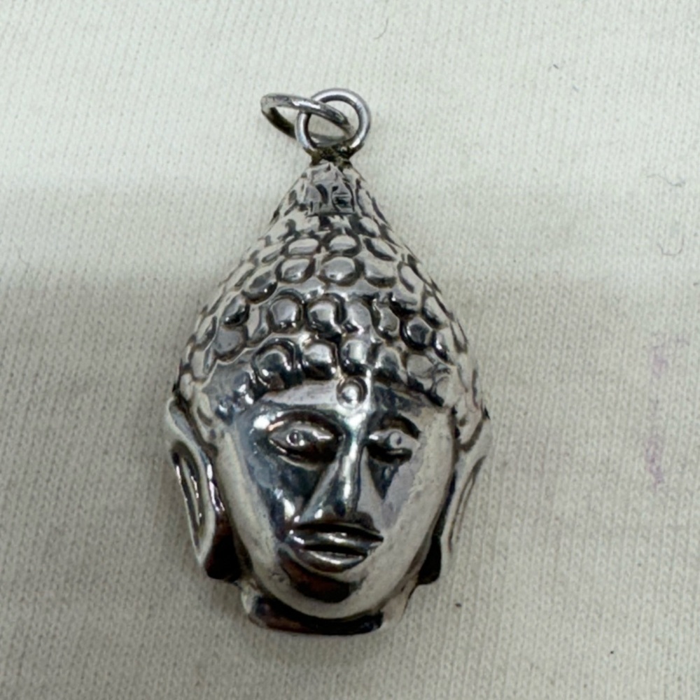 Sterling Silver 925 Buddah Head Pendant